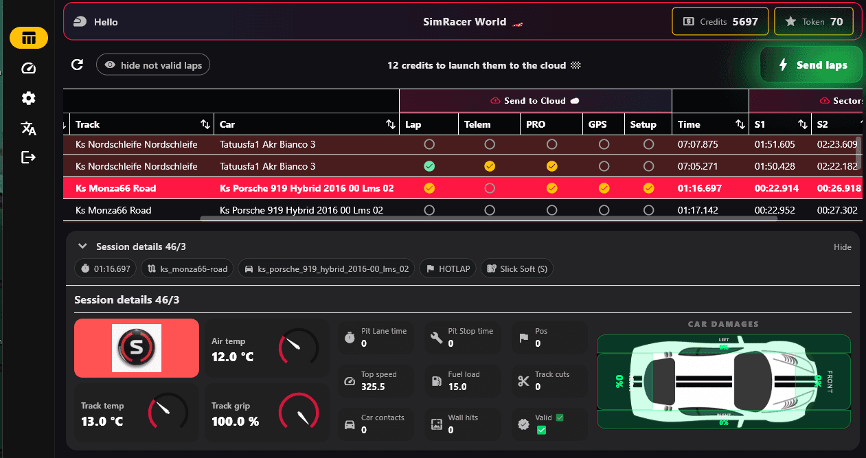 SimRacer RaceBay — software desktop per il rig di casa